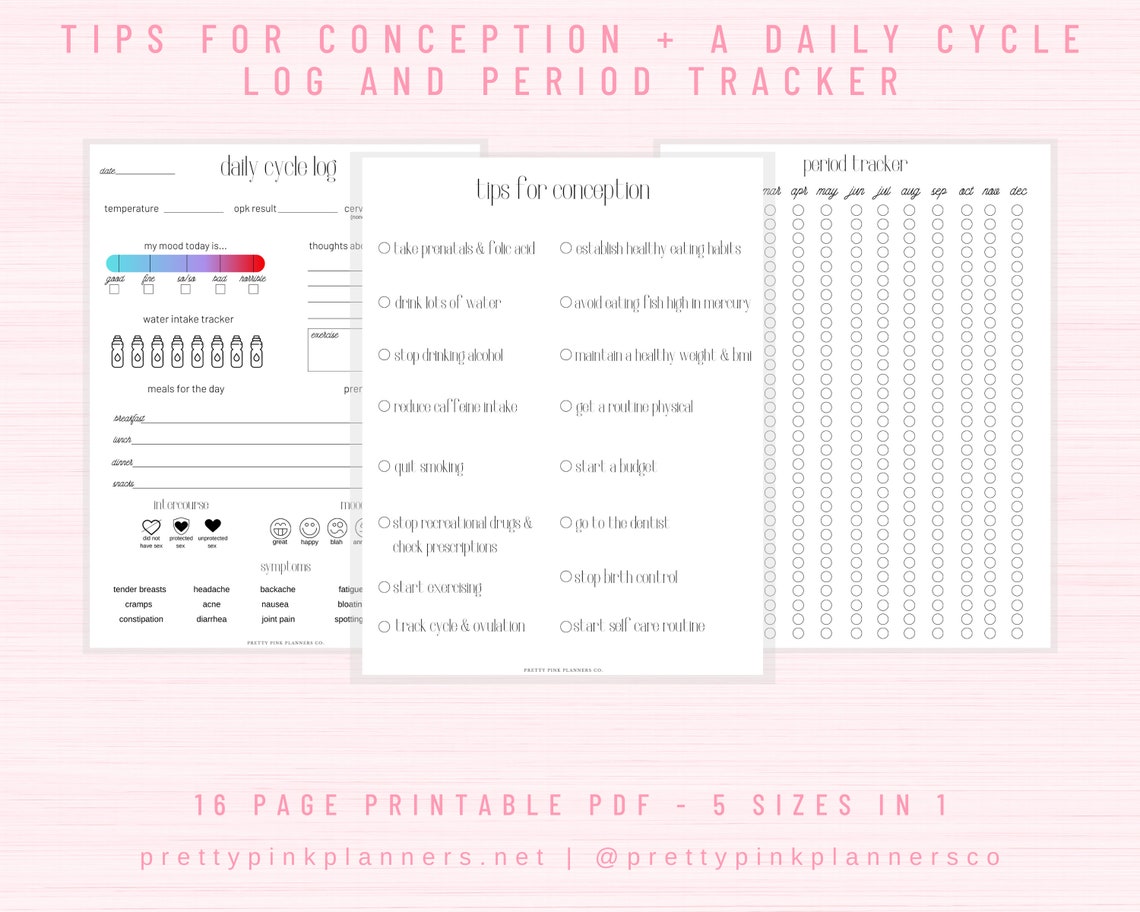 Printable Pregnancy Planner Fertility Tracker Planner - Etsy