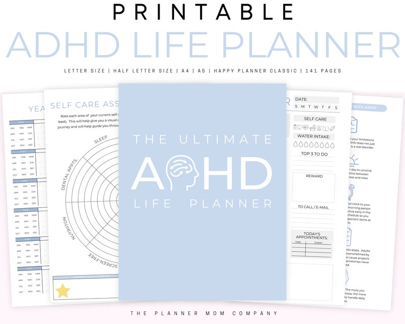 Printable ADHD Planner ADHD Printable Journal ADHD Printable - Etsy