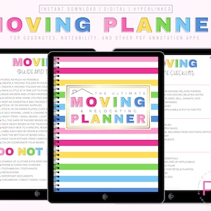 Digital Moving Planner, Moving Checklist, Moving Binder, Moving Labels, Moving Planning Kit, Relocation Printable, Room Planner, Household