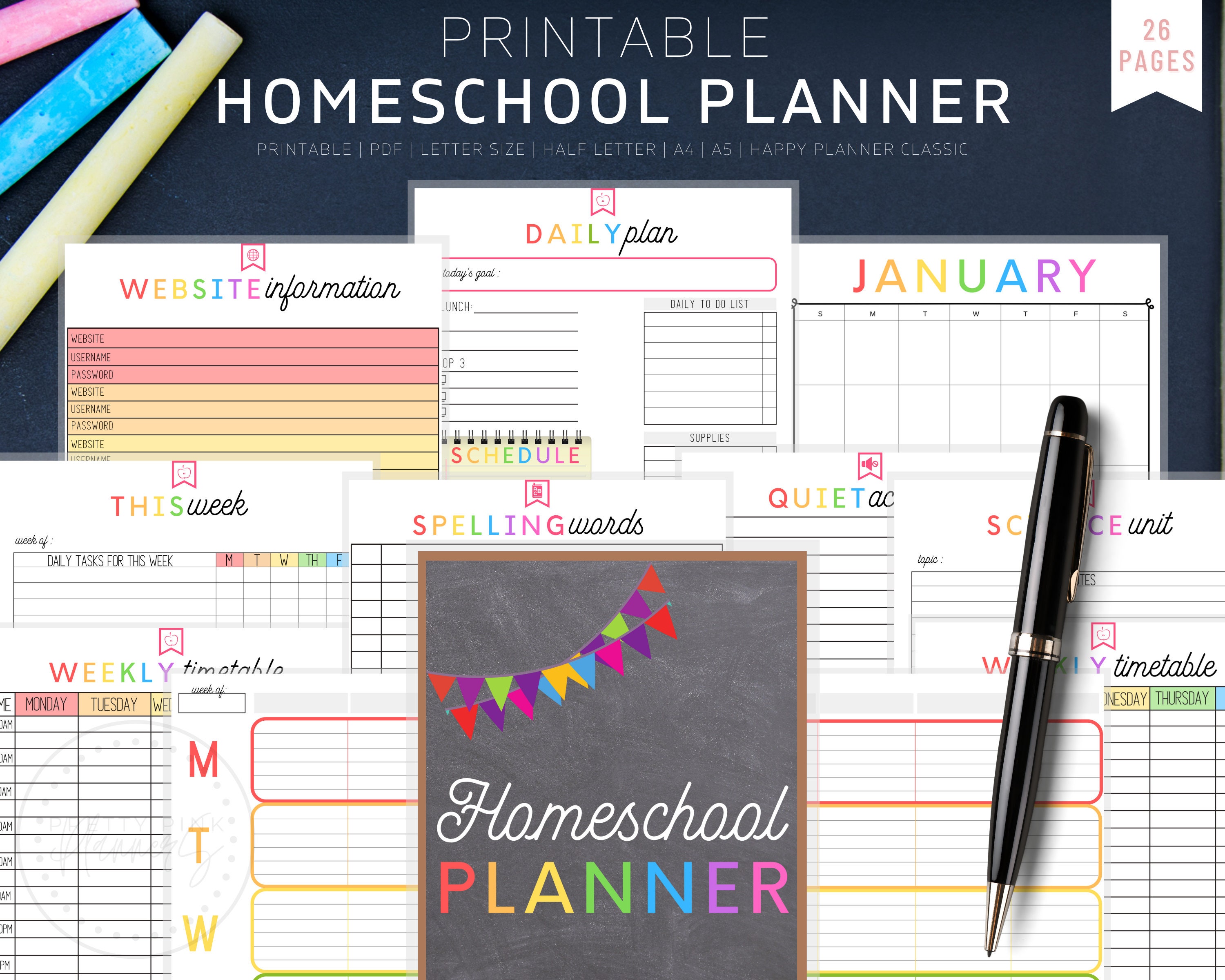 Homeschool Planner, Homeschool Printable, Homeschool Schedule, Homesc…