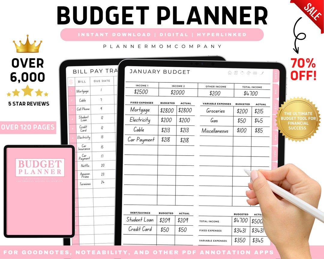 Digital Budget Planner, Digital Planner, Goodnotes Digital Planner, Budget Planner, Digital
