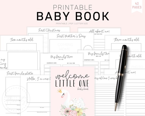 Baby Book Printable Baby Book Pages Baby Memory Book Baby - Etsy