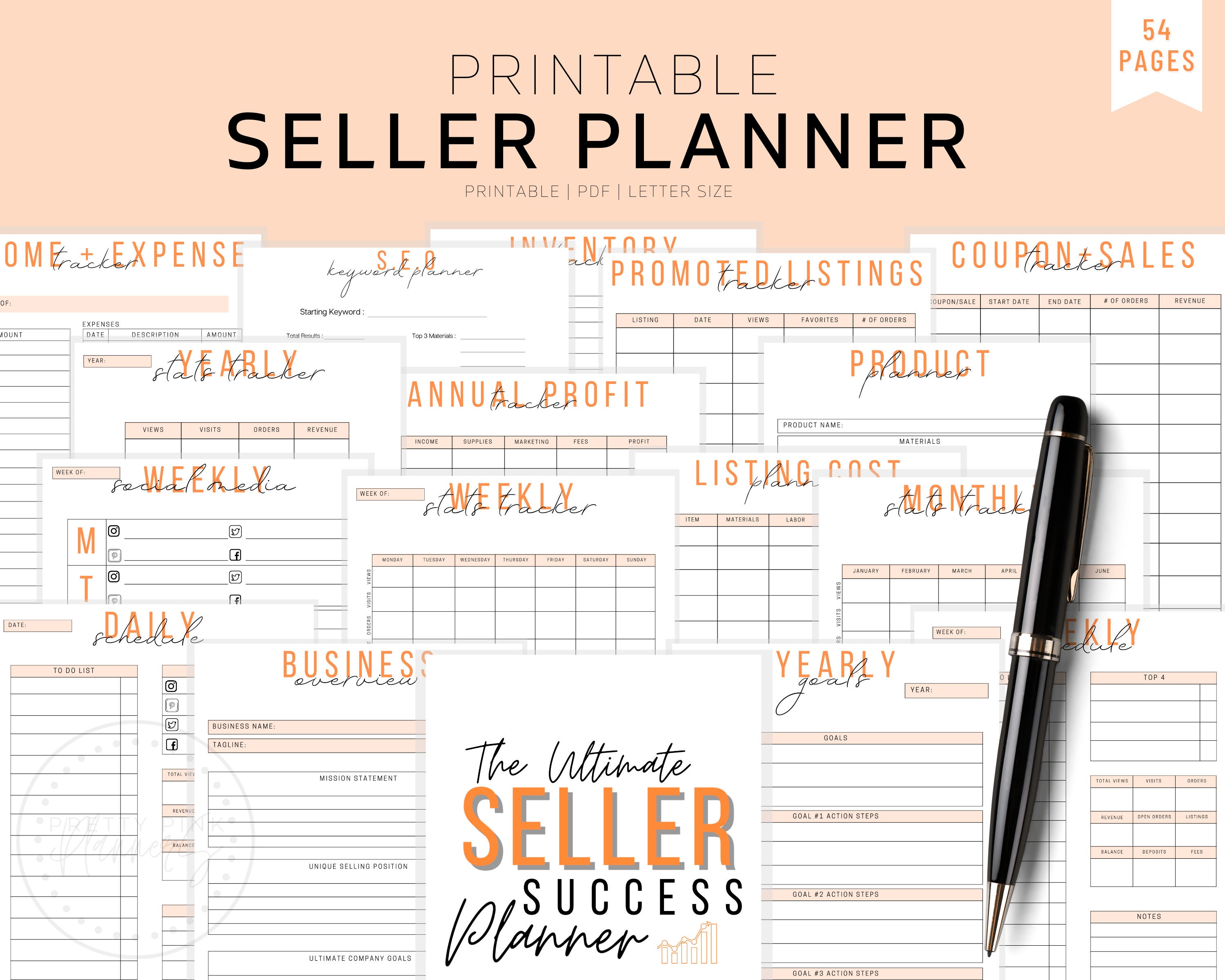 Etsy Business Organizer, Small Business Planner Printable, Home Busin…