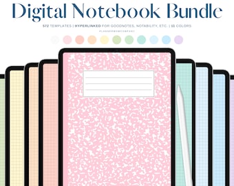 Goodnotes Template, Digital Notebook, Digital Notebooks, Goodnotes Notebook, iPad Notebook, Notability Notebook, Notes Template, Student