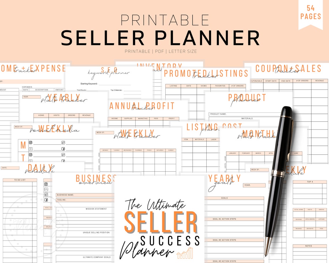 Etsy Business Planner Etsy Planner Pages Etsy Printable Etsy