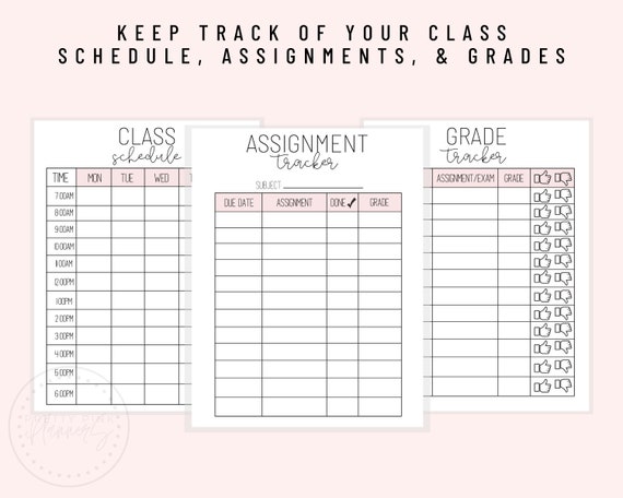 Student Planner Printable, Academic Planner Printable, College Student  Planner, Productivity Project Agenda, High School Planner - Etsy