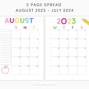 Teacher Planner 2023-2024, Lesson Planner Printable, Academic Planner, Classroom Roster, Agenda, Letter Size, A5 image 5