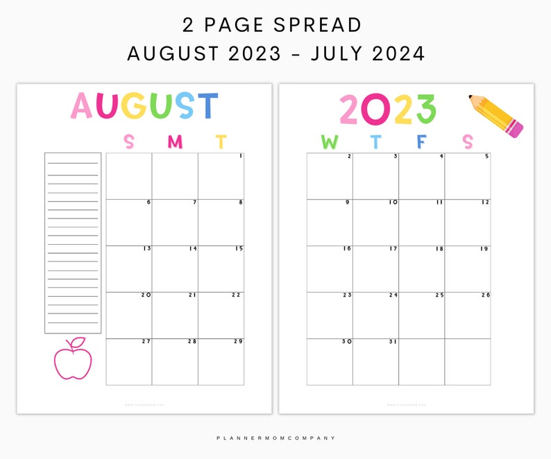 Teacher Planner 2023-2024, Lesson Planner Printable, Academic Planner, Classroom Roster, Agenda, Letter Size, A5 image 5