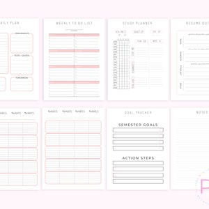 Student Planner Printable, Academic Planner Printable, College Student ...