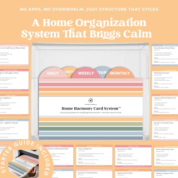 Printable Routine Card Deck for Moms and Caregivers Mental Load Organizer for Daily Weekly Household Tasks Overwhelmed Home Support