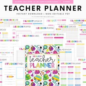 Teacher Planner 2023-2024, Lesson Planner Printable, Academic Planner ...