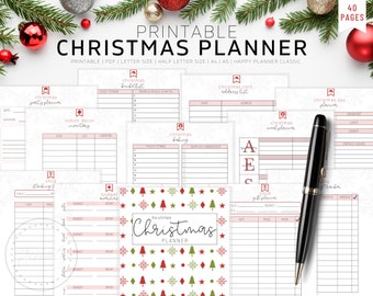 Christmas Planner Printable, Holiday Planner, Gift Budget Planner, Xmas Planner, Christmas Gift List, Christmas Binder, Christmas To Do List