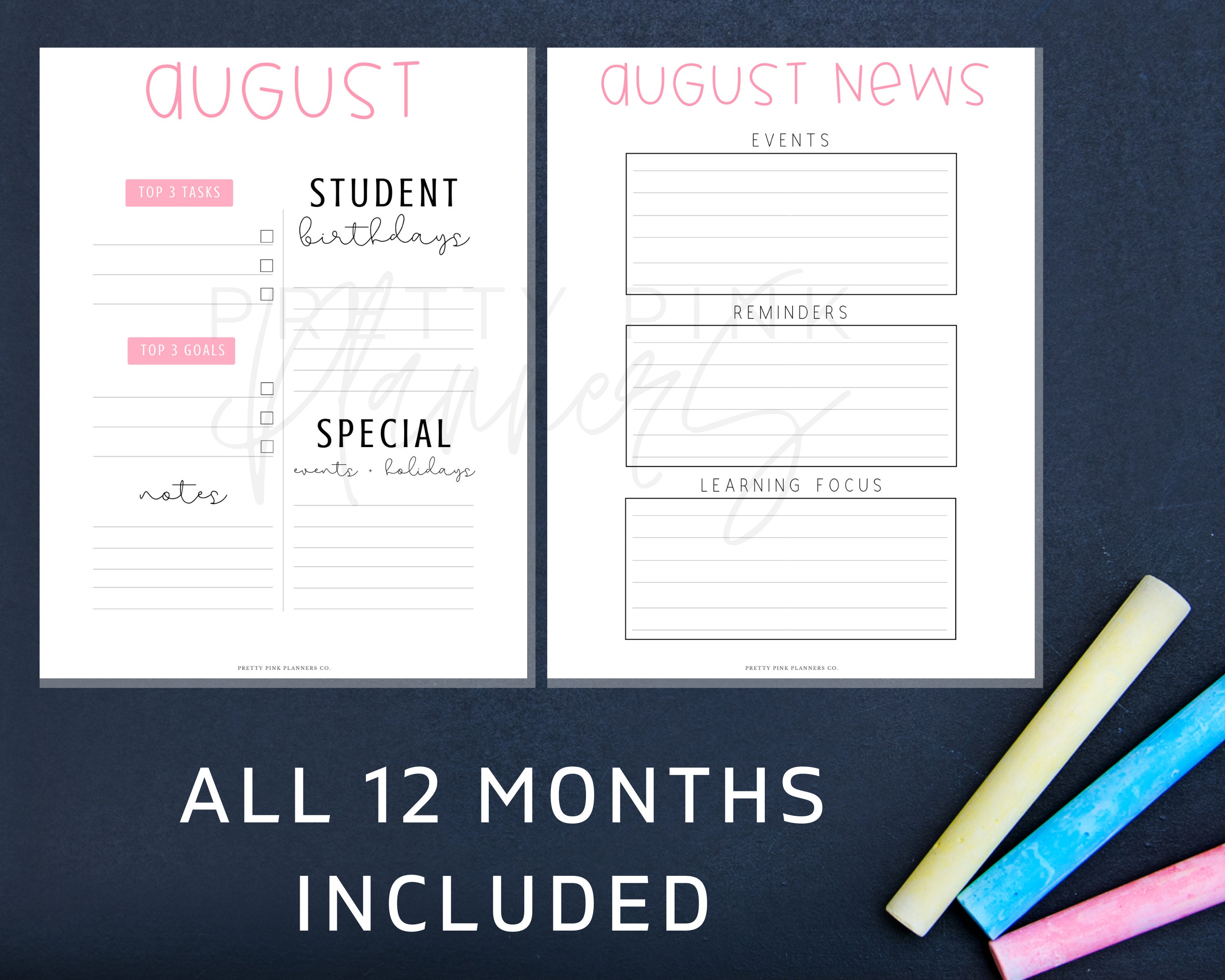 Teacher Planner 2021-2022 Lesson Planner Printable Academic | Etsy