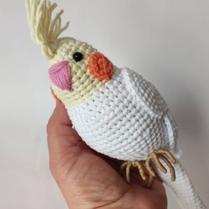 Crochet parrot Realistic bird crochet Cockatiel amigurumi