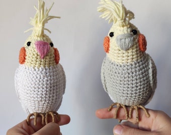 Cockatiel gift Realistic bird crochet Cockatiel amigurumi for parrot lovers