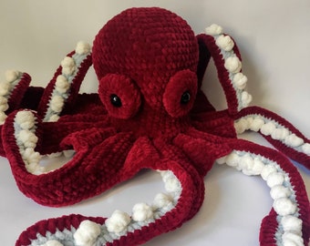 Sea life plush toys Big octopus plush Jellyfish crochet