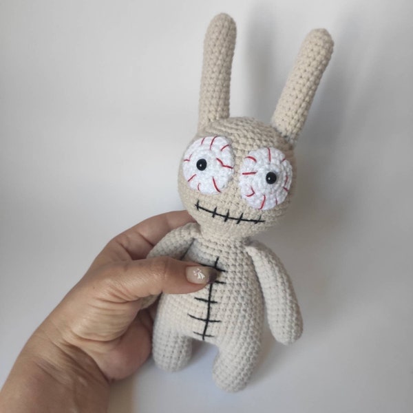 Creepy plushies Cute zombie bunny Creepy handmade