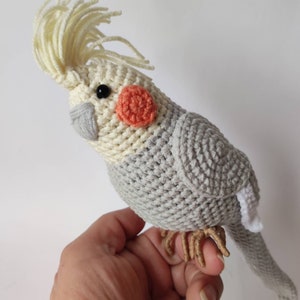 Crochet parrot Cockatiel amigurumi Realistic bird crochet