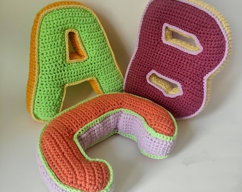 Plush crochet letters english alphabet