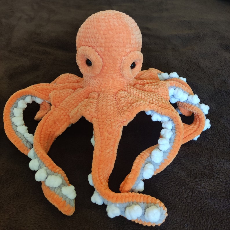 Sea Life Plush Toys Big Octopus Plush Jellyfish Crochet Etsy