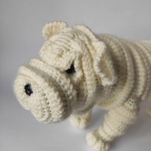 Shar pei dog toy stuffed animal Plush dog toy Crochet dog