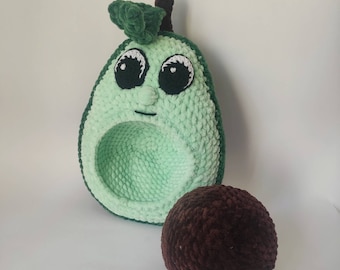 Big avocado crochet Kids plush big toy Kawaii avocado