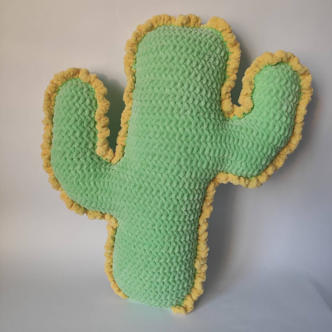 Cactus pillow crochet Decorative plush pillow Cute gift for Etsy