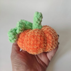 Small crochet pumpkin handmade Decorative plush pumpkin Halloween decor indoor