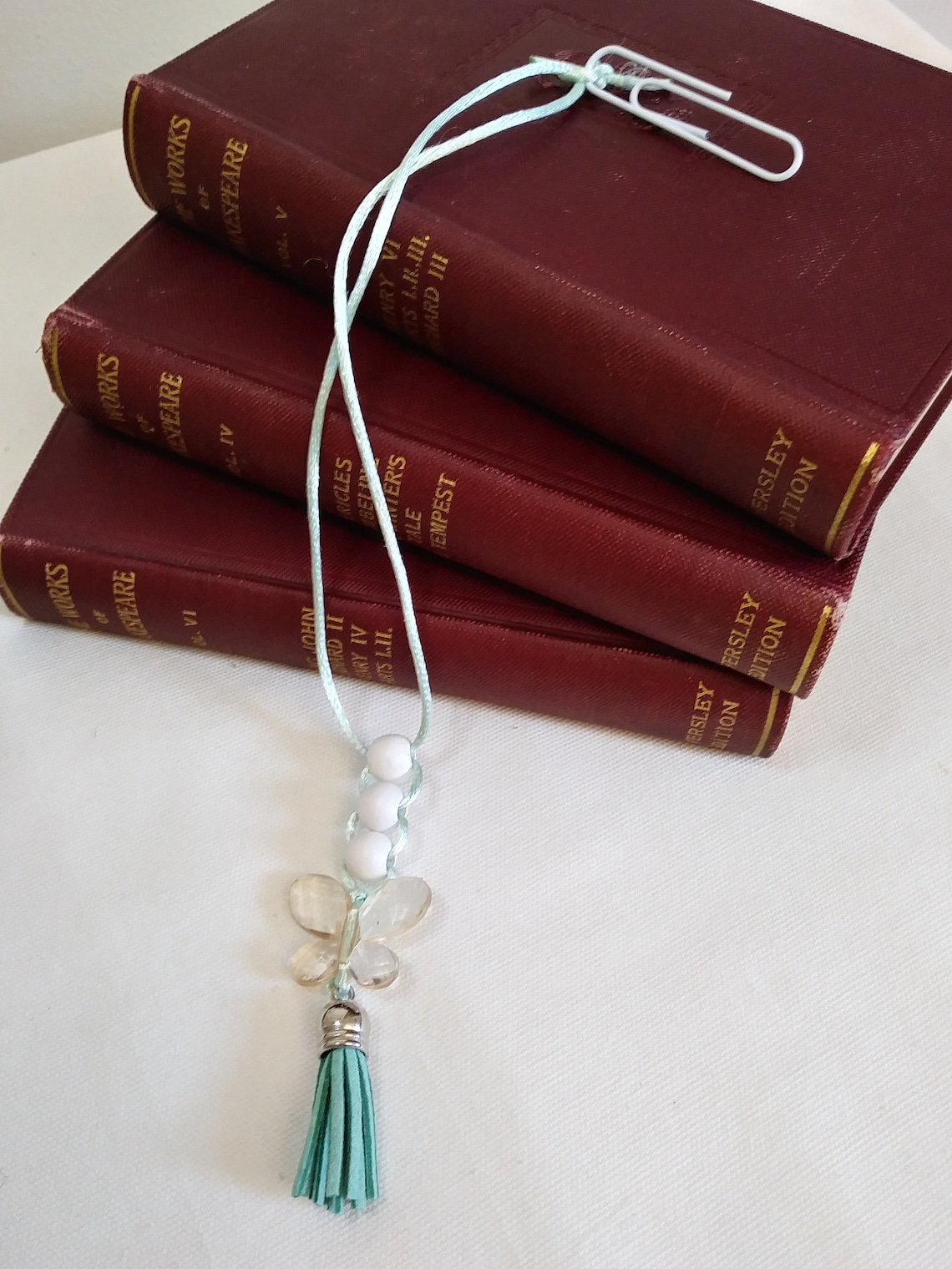 Handmade beaded tassel bookmark. woman bookmark booklover Etsy