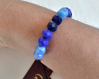 Mexican Beaded Adjustable Bracelet. handmade woman black bracelet. handmade glass beaded bracelet. pulsera de mujer hecha a mano