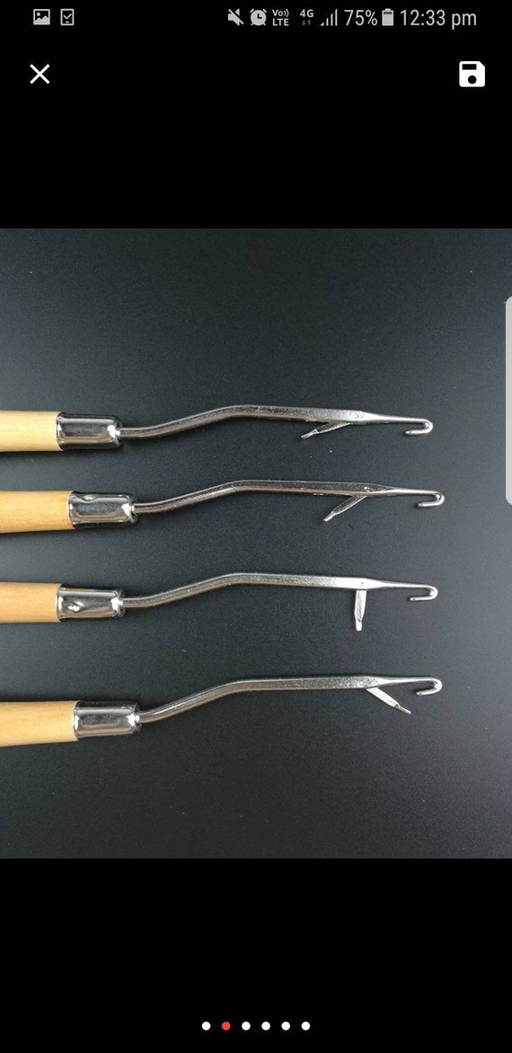 1pc Wood Handle Latch Crochet Hook Hair Weave Needle Wigs Etsy