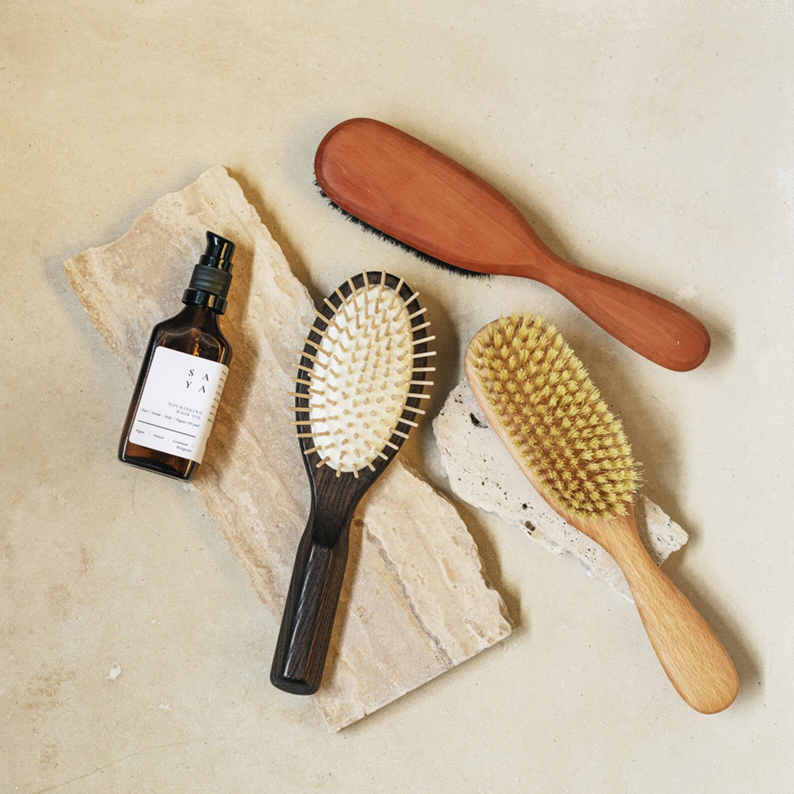 The Vegan Brush Wooden Hair Brush Etsy UK
