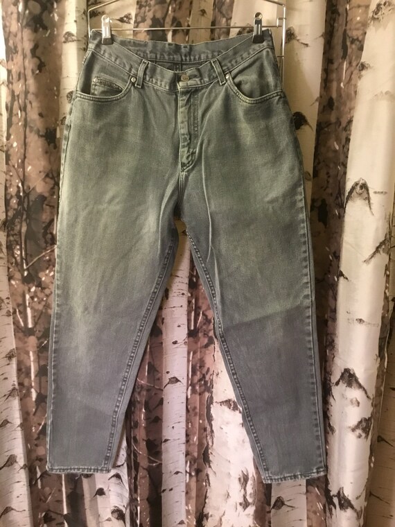 High Waisted Grey Green Jeans Denim 90s Lee Gem