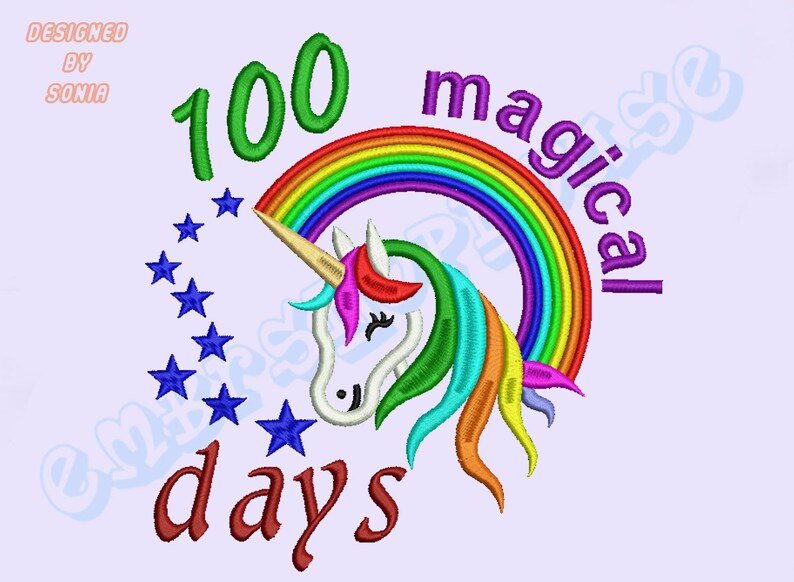 Download 100 Magical Days Applique Embroidery Designs Digital Instant Download File Embroidery Designs Set Of 8 Formats In 4 Sizes 122 Paper Party Kids Craft Supplies Tools Tripod Ee
