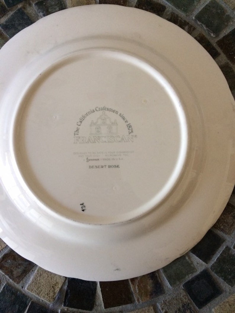 Franciscan Desert Rose dinner plate*has crazing*
