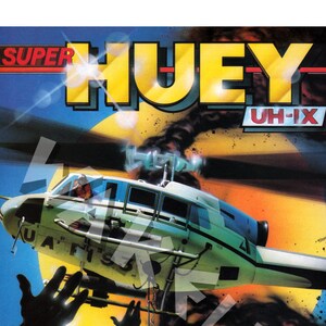 BOB WAKELIN - Illustrazione di Bob Wakelin - Illustrazione di Bob Wakelin Retro Gaming - Poster digitale Super Huey formato A3