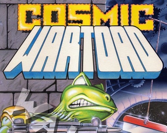 BOB WAKELIN - Bob Wakelin Illustration - Bob Wakelin Retro Gaming Artwork - Cosmic Wartoad A3 size digital poster