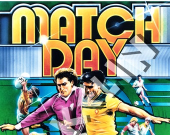 BOB WAKELIN - Bob Wakelin Illustration - Bob Wakelin Retro Gaming Artwork - Match Day A3 size digital poster