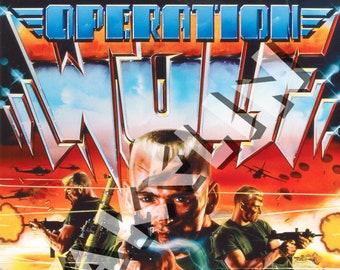 BOB WAKELIN - Bob Wakelin Illustration - Bob Wakelin Retro Gaming Artwork - Operation Wolf A3 size digital poster