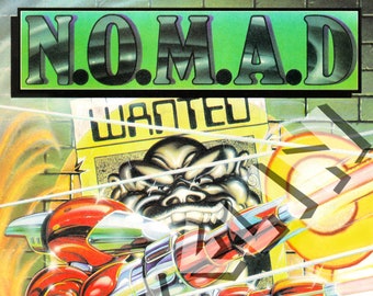 BOB WAKELIN - Bob Wakelin Illustration - Bob Wakelin Retro Gaming Artwork - N.O.M.A.D Nomad A3 size digital poster