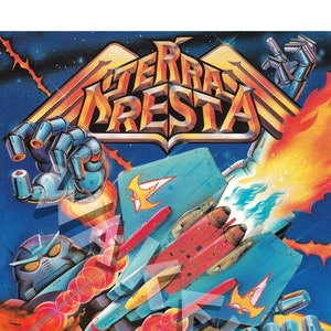 BOB WAKELIN - Illustrazione di Bob Wakelin - Grafica di gioco retrò di Bob Wakelin - Poster digitale in formato A3 Terra Cresta