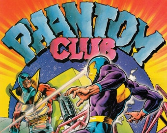 BOB WAKELIN - Bob Wakelin Illustration - Bob Wakelin Retro Gaming Artwork - Phantom Club A3 size digital poster
