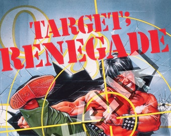 BOB WAKELIN - Bob Wakelin Illustration - Bob Wakelin Retro Gaming Artwork - Target Renegade A3 size digital poster
