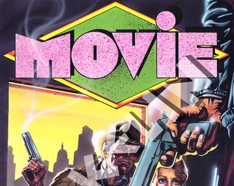 BOB WAKELIN - Bob Wakelin Illustration - Bob Wakelin Retro Gaming Artwork - MOVIE A3 size digital poster