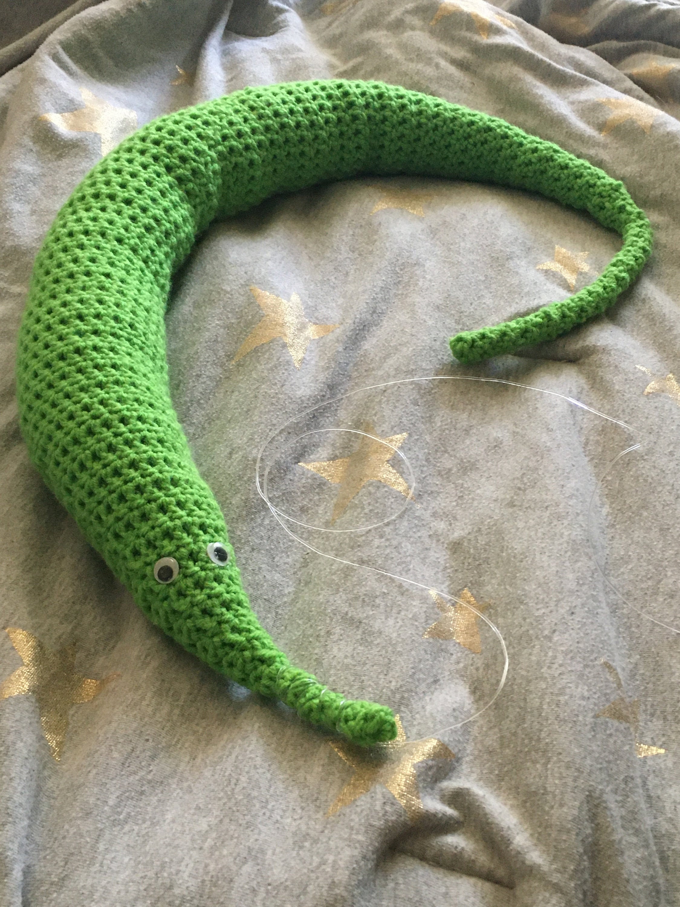 Worm On A String Crochet Pattern Etsy