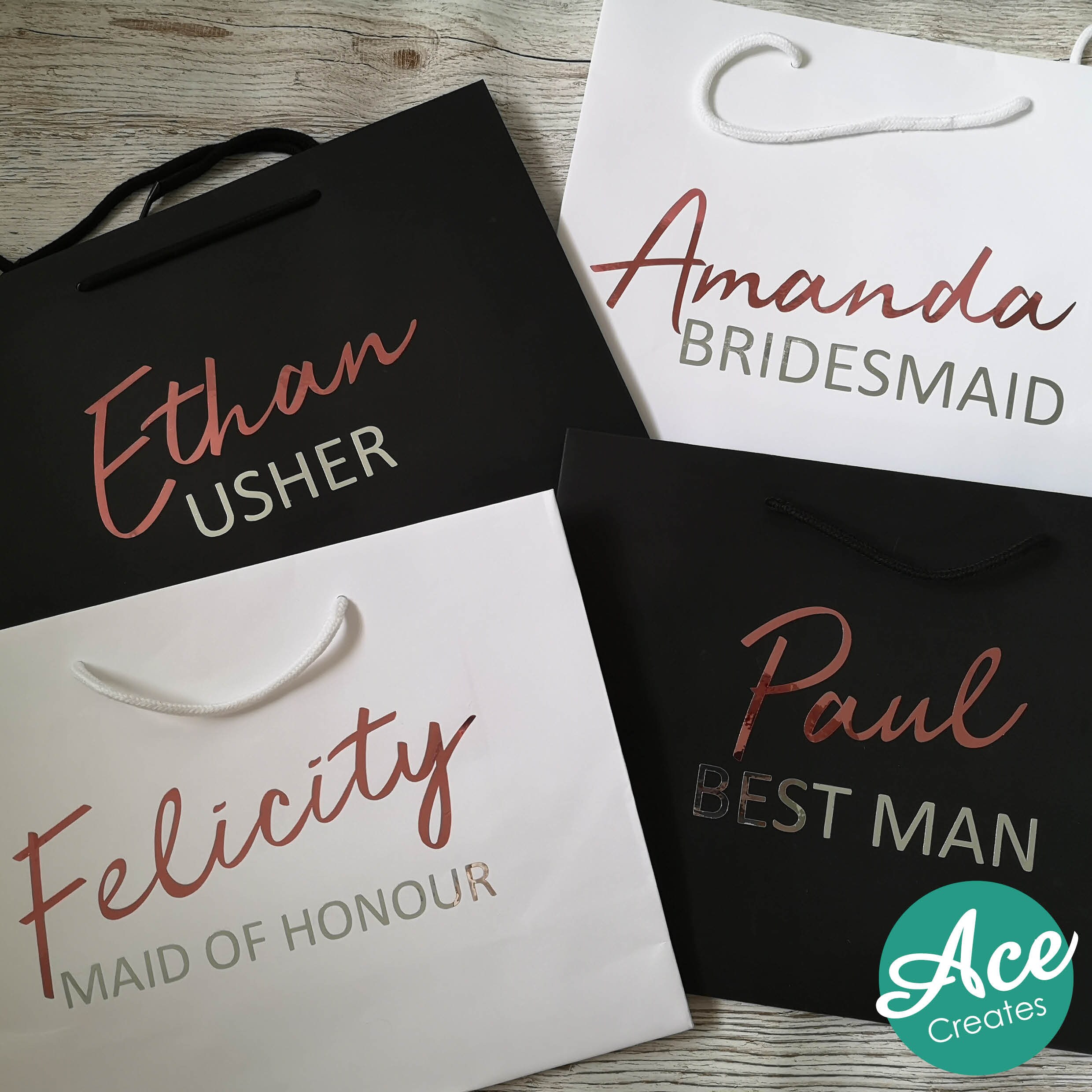 Personalised Wedding Gift Bags for Bride Bridesmaid Mother Etsy