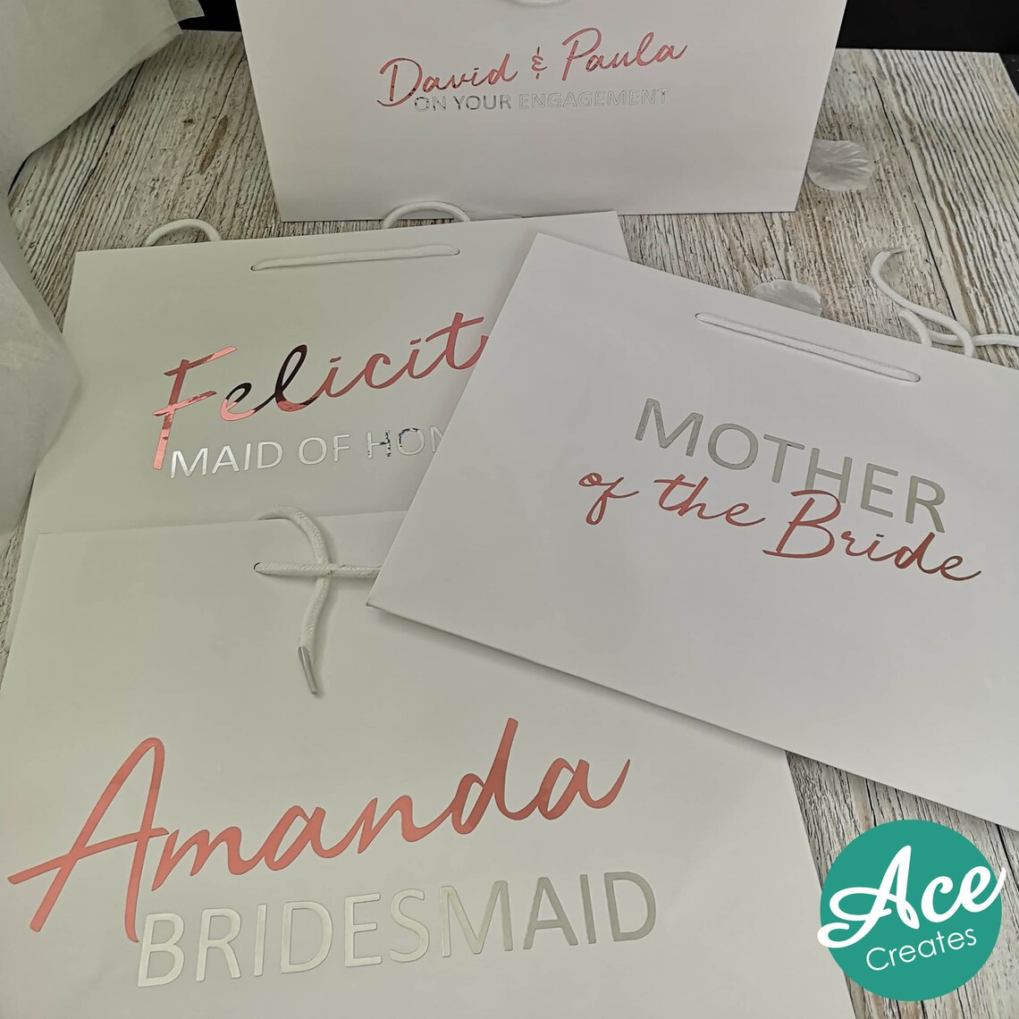 Personalised Wedding Gift Bags for Bride Bridesmaid Mother Etsy