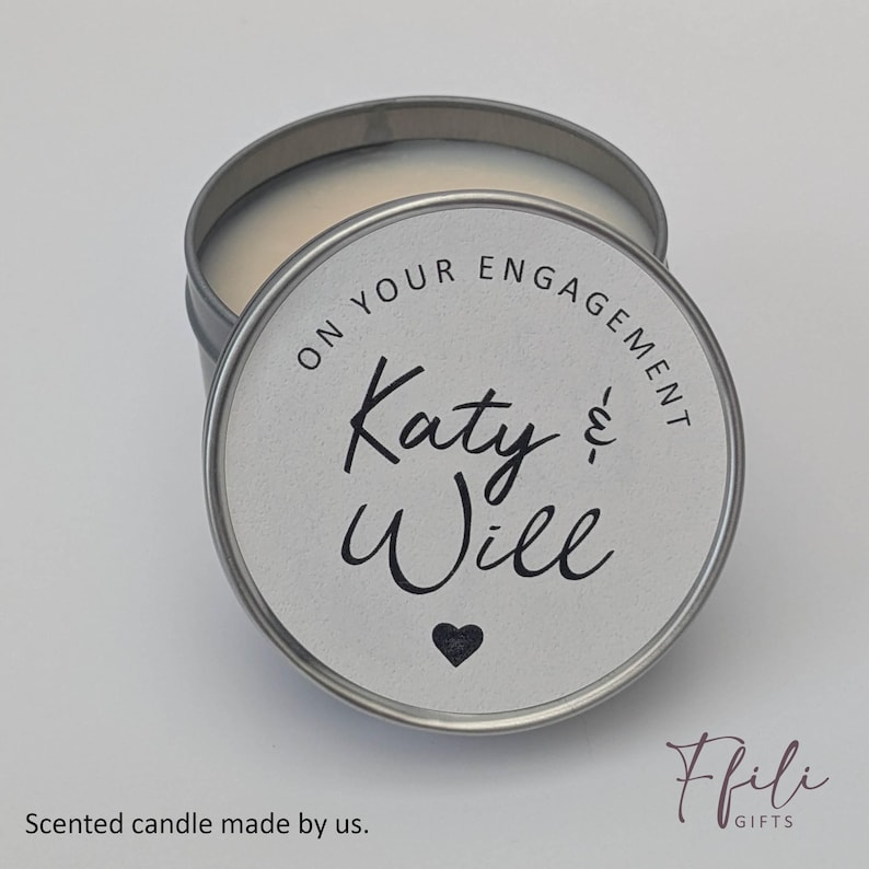 Engagement Gift Box – Personalised Champagne Glasses, Chocolates, Wedding Planner & Scented Candle. Comes with Gift box and/or Gift Bag. image 10