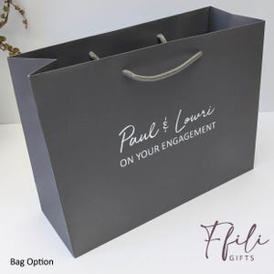 Engagement Gift Box – Personalised Champagne Glasses, Chocolates, Wedding Planner & Scented Candle. Comes with Gift box and/or Gift Bag. image 5
