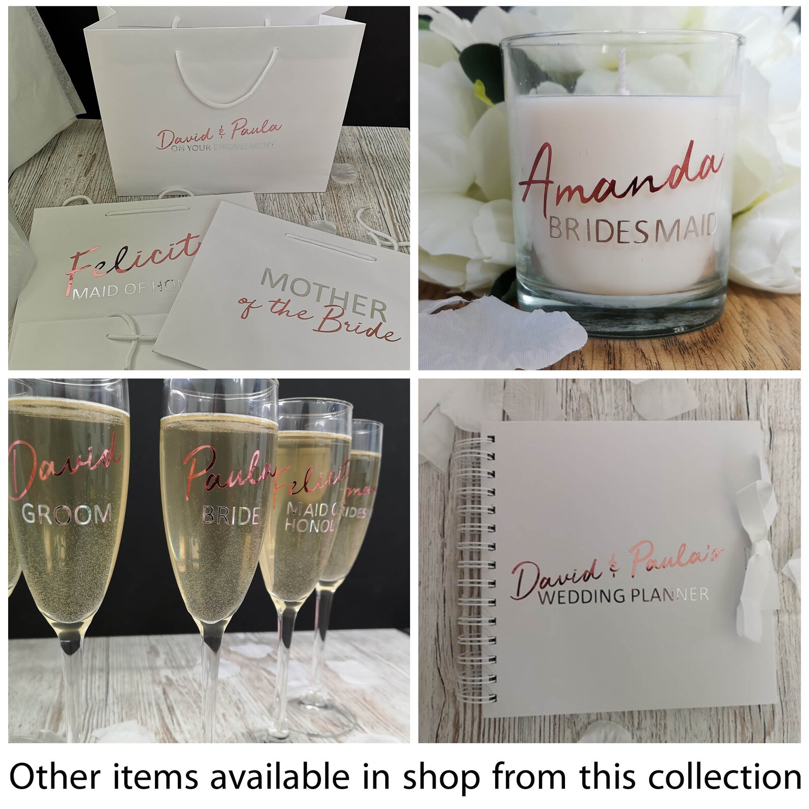 Personalised Wedding Gift Bags for Bride Bridesmaid Mother Etsy UK